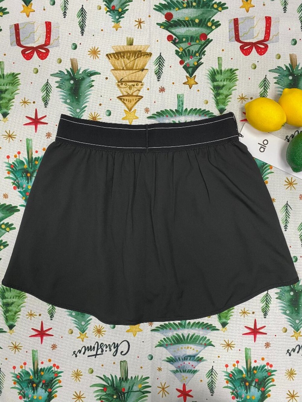 🥳ALO Yoga Match Point Tennis Skirt Black Women’s Mini Athletic Activewear NWT - Picture 7 of 8